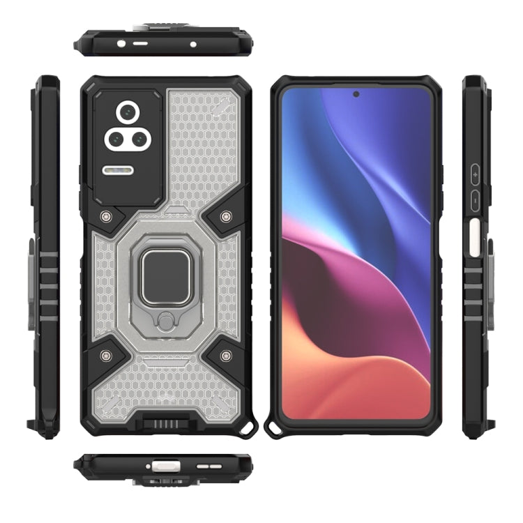 For Xiaomi Redmi K40S Space PC+TPU Shockproof Phone Case with Ring Holder