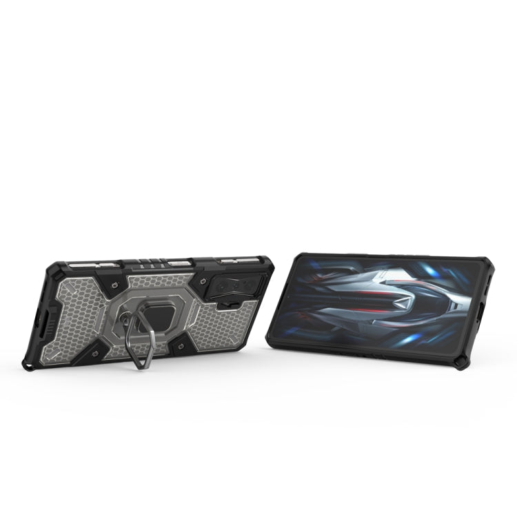 For Xiaomi Redmi K50 Gaming Space PC+TPU Shockproof Phone Case with Ring Holder