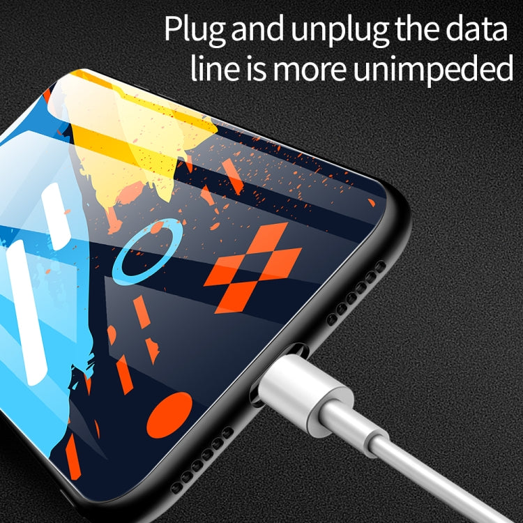 For iPhone XS / X Shockproof Full Coverage Colorful Glass Mirror Protective Case