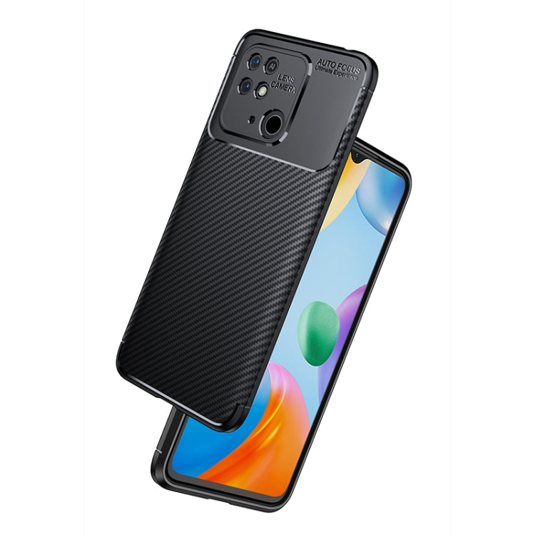 For Xiaomi Redmi 10C Carbon Fiber Texture Shockproof TPU Phone Case