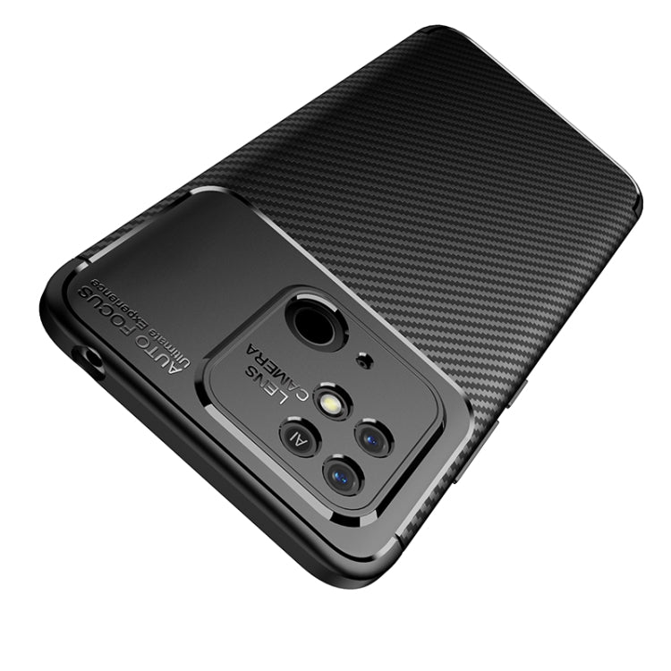 For Xiaomi Redmi 10C Carbon Fiber Texture Shockproof TPU Phone Case