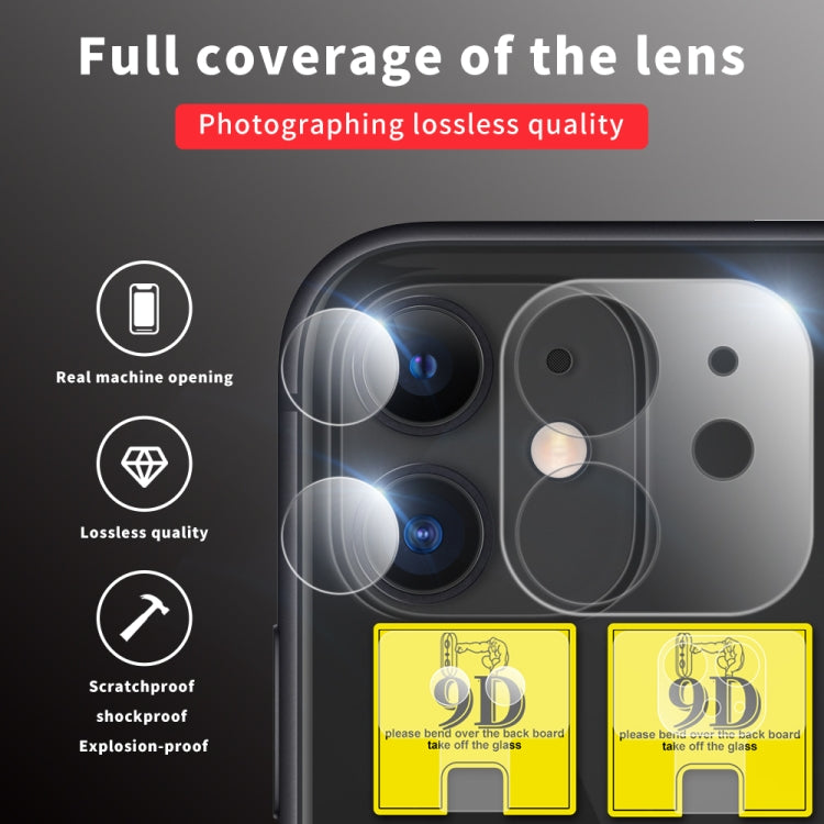 For iPhone 11 Pro 9D Transparent Rear Camera Lens Protector Tempered Glass Film Combination Packages