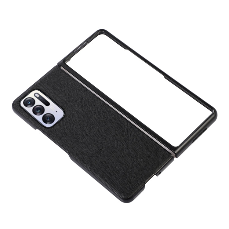 For OPPO Find N Wood Texture PU Phone Case