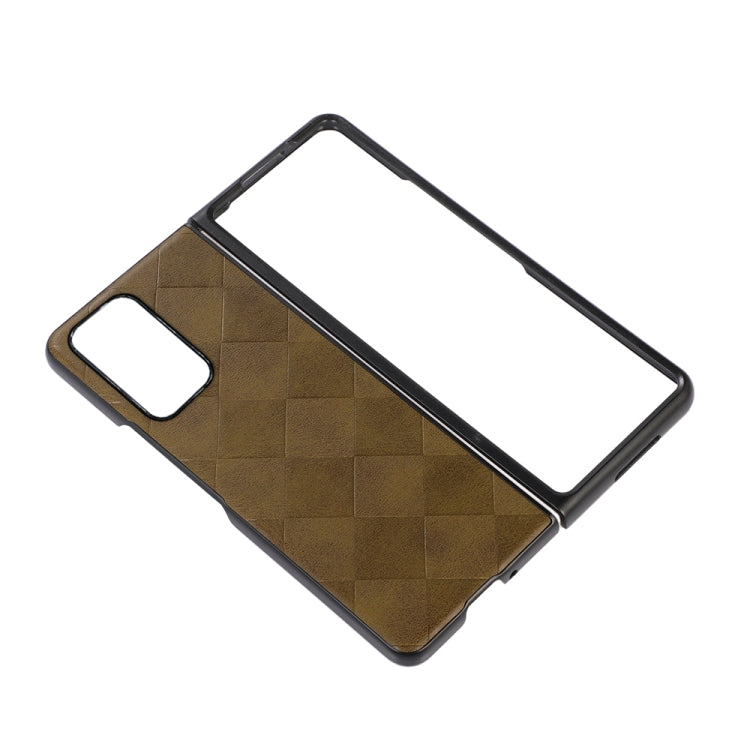 For OPPO Find N Weave Plaid PU Phone Case