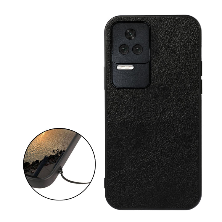 For Xiaomi Redmi K40S 5G Two-color Litchi Texture PU Phone Case