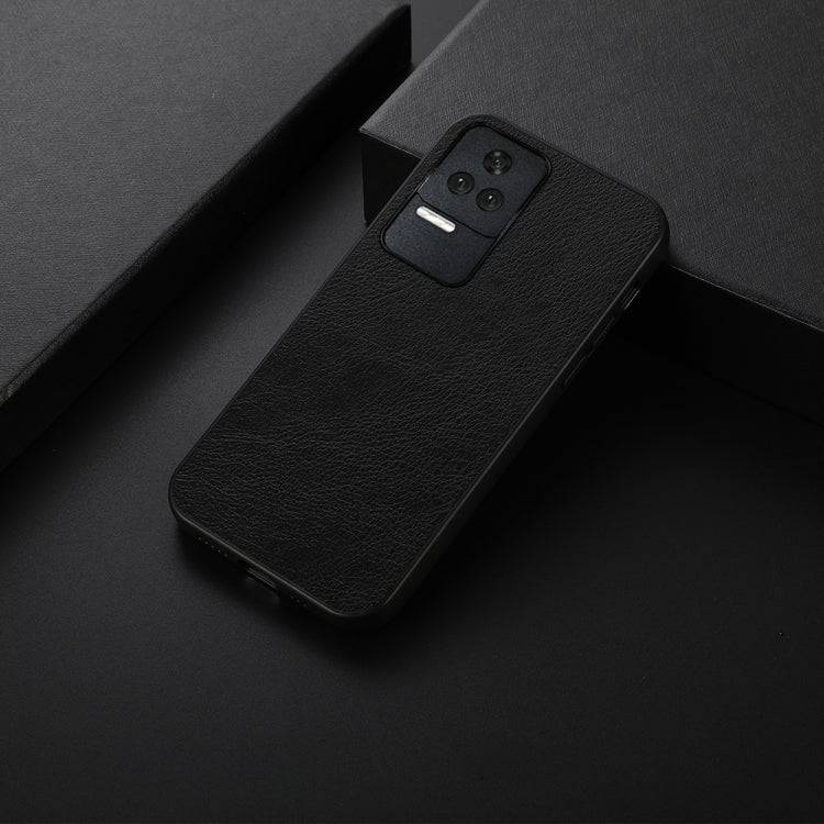 For Xiaomi Redmi K40S 5G Two-color Litchi Texture PU Phone Case