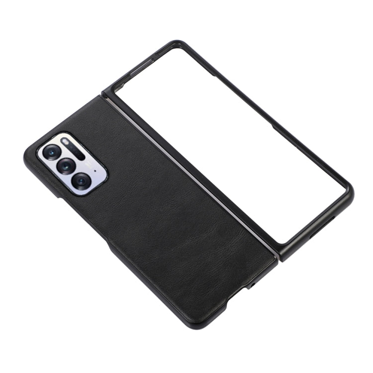 For OPPO Find N Cowhide Texture PU Phone Case