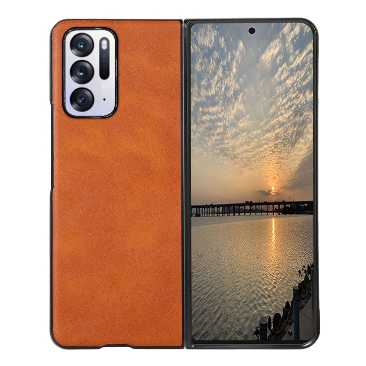 For OPPO Find N Cowhide Texture PU Phone Case