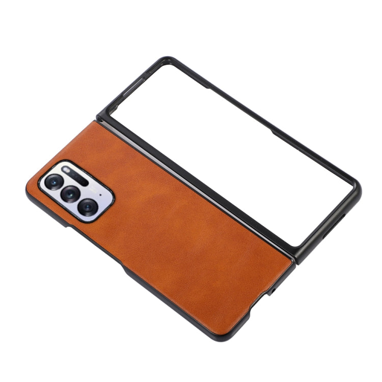 For OPPO Find N Cowhide Texture PU Phone Case
