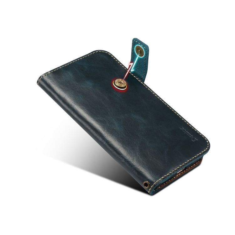 For iPhone 7 Plus / 8 Plus Denior Oil Wax Cowhide DK Magnetic Button Horizontal Flip Leather Case with Holder & Card Slots & Wallet