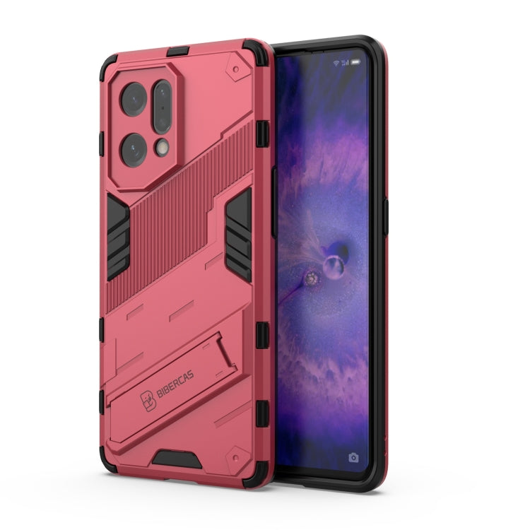 For OPPO Find X5 Punk Armor 2 in 1 PC + TPU Shockproof Phone Case with Invisible Holder