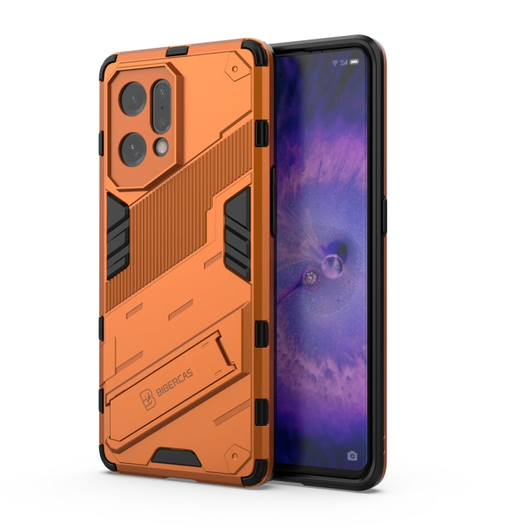 For OPPO Find X5 Punk Armor 2 in 1 PC + TPU Shockproof Phone Case with Invisible Holder