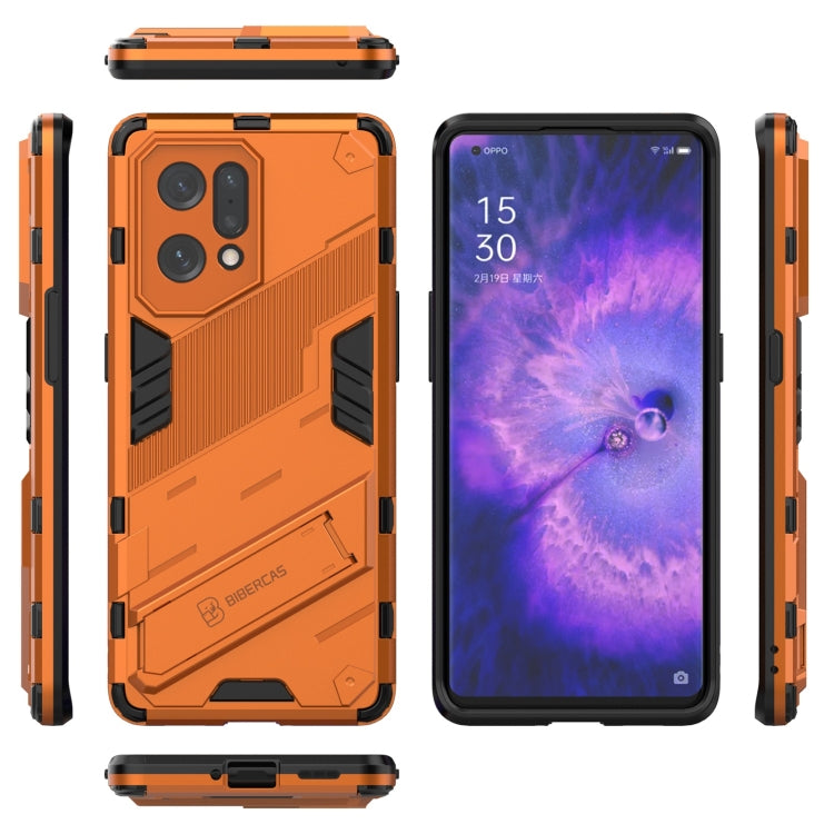 For OPPO Find X5 Punk Armor 2 in 1 PC + TPU Shockproof Phone Case with Invisible Holder