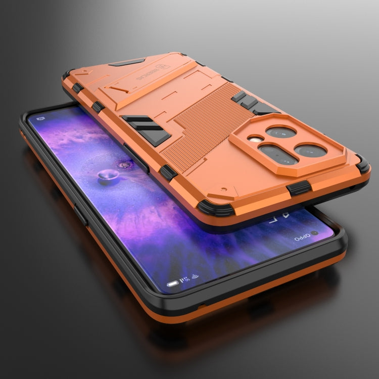 For OPPO Find X5 Punk Armor 2 in 1 PC + TPU Shockproof Phone Case with Invisible Holder