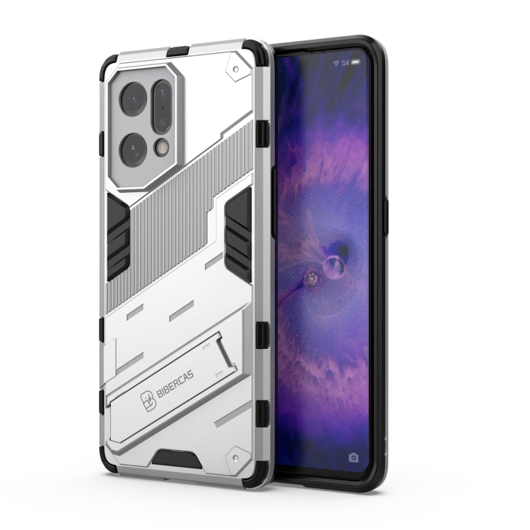 For OPPO Find X5 Punk Armor 2 in 1 PC + TPU Shockproof Phone Case with Invisible Holder