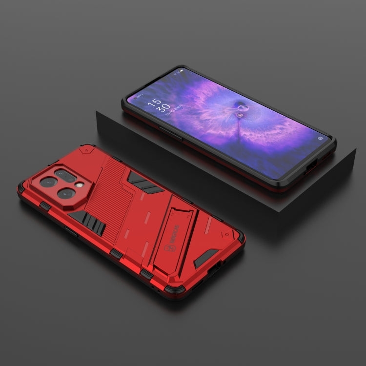 For OPPO Find X5 Punk Armor 2 in 1 PC + TPU Shockproof Phone Case with Invisible Holder