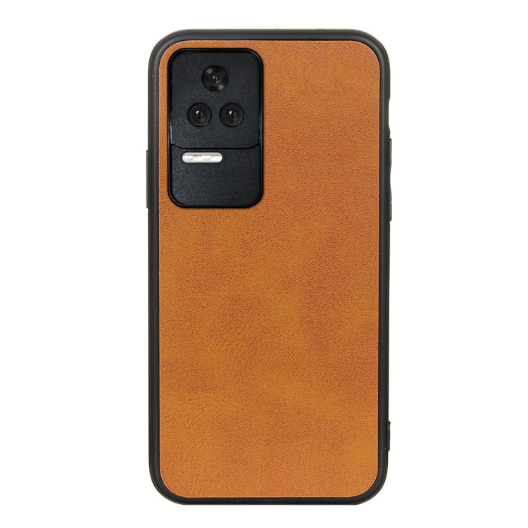 For Xiaomi Redmi K40S 5G Two-color Cowhide Texture PU Shockproof Phone Case