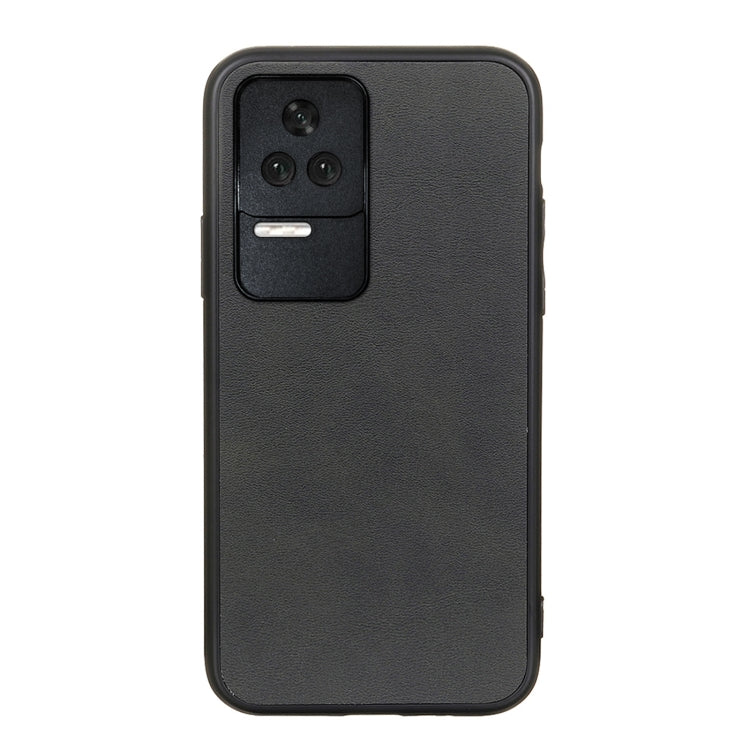 For Xiaomi Redmi K50/K50 Pro Fine Hole Version Two-color Cowhide Texture PU Shockproof Phone Case