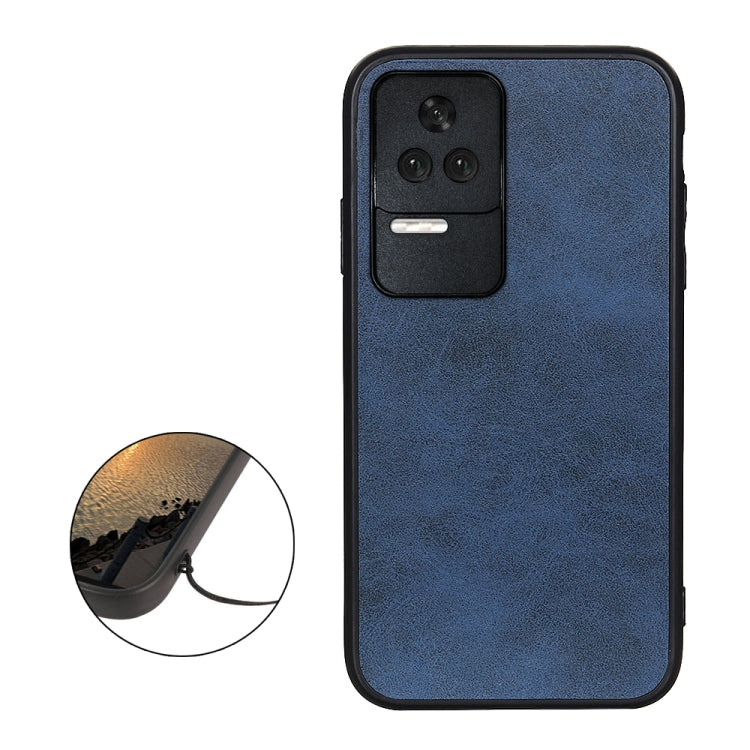 For Xiaomi Redmi K50/K50 Pro Fine Hole Version Two-color Cowhide Texture PU Shockproof Phone Case