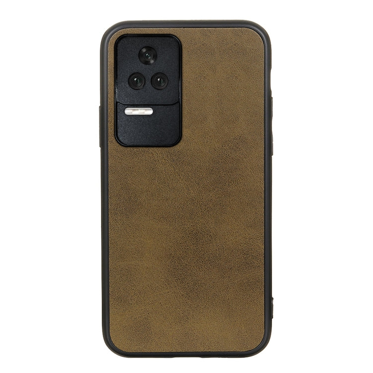 For Xiaomi Redmi K50/K50 Pro Fine Hole Version Two-color Cowhide Texture PU Shockproof Phone Case