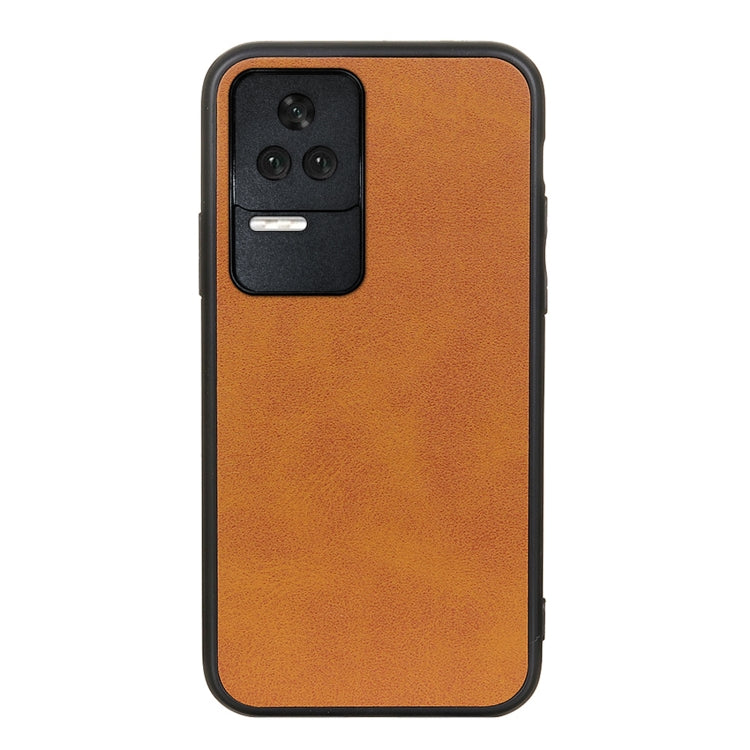 For Xiaomi Redmi K50/K50 Pro Fine Hole Version Two-color Cowhide Texture PU Shockproof Phone Case