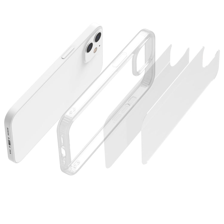 For iPhone 12 mini Kingsteel Wolf Glass Phone Case