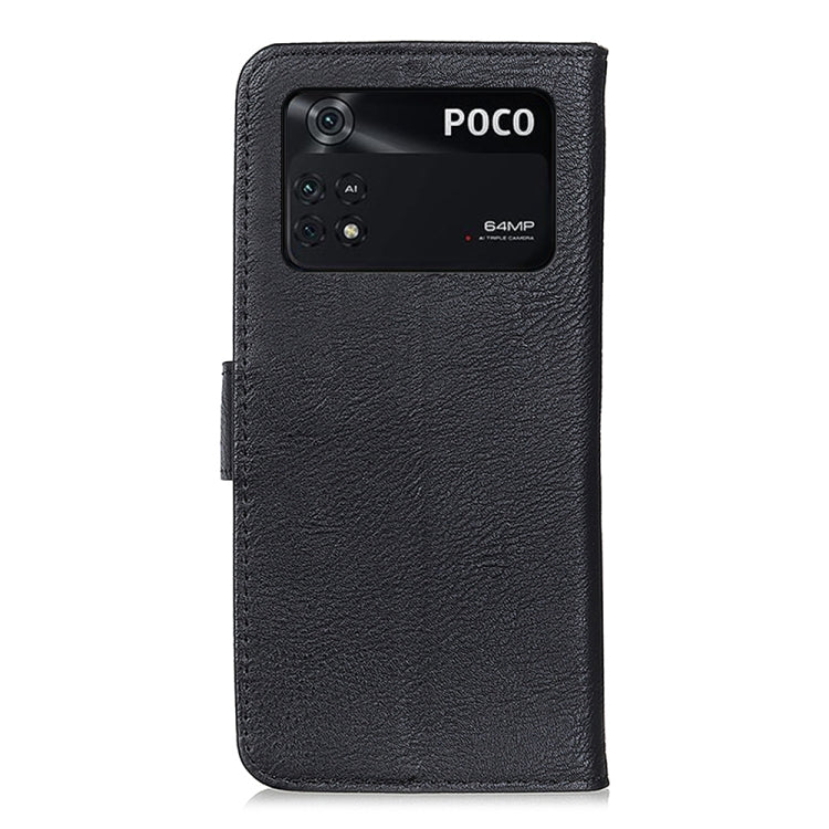 For Xiaomi Poco M4 Pro 4G KHAZNEH Cowhide Texture Horizontal Flip Leather Phone Case