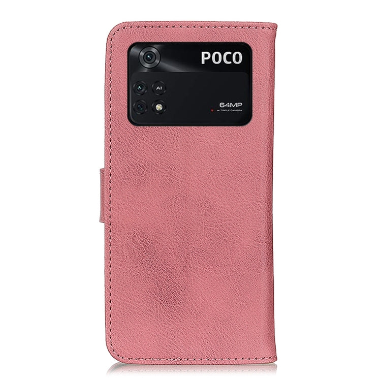 For Xiaomi Poco M4 Pro 4G KHAZNEH Cowhide Texture Horizontal Flip Leather Phone Case