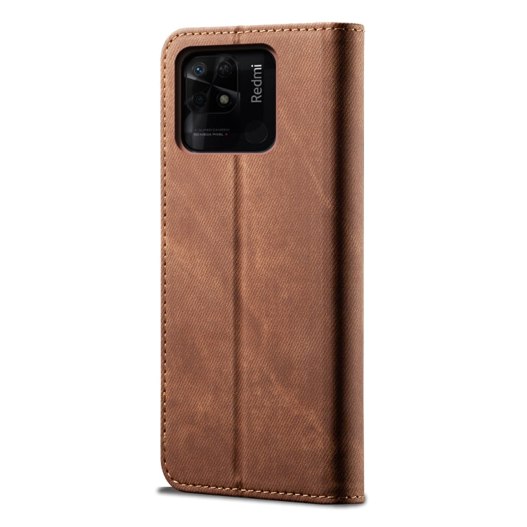 For Xiaomi Redmi 10C Denim Texture Leather Phone Case