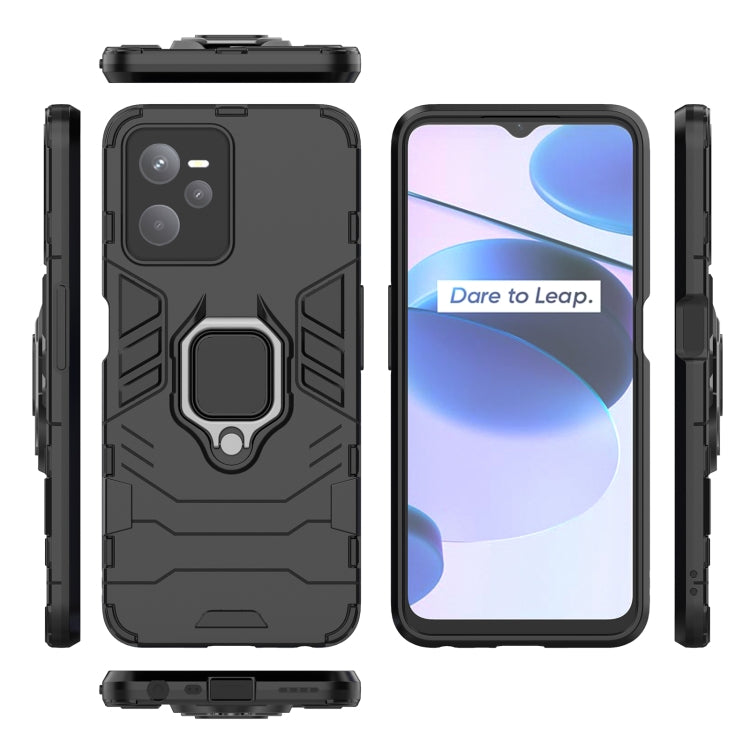 For Realme C35 Shockproof PC + TPU Protective Phone Case with Magnetic Ring Holder