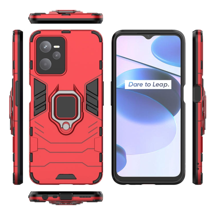 For Realme C35 Shockproof PC + TPU Protective Phone Case with Magnetic Ring Holder