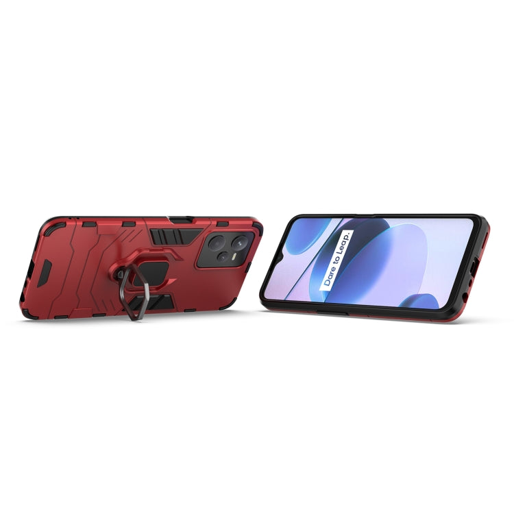 For Realme C35 Shockproof PC + TPU Protective Phone Case with Magnetic Ring Holder