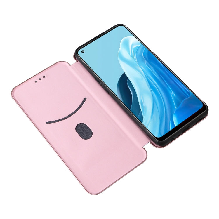 For OPPO Find X5 Lite Carbon Fiber Texture Leather Phone Case