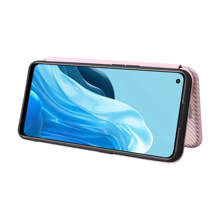 For OPPO Find X5 Lite Carbon Fiber Texture Leather Phone Case