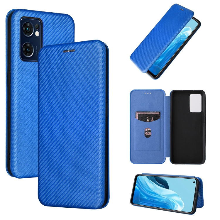 For OPPO Find X5 Lite Carbon Fiber Texture Leather Phone Case