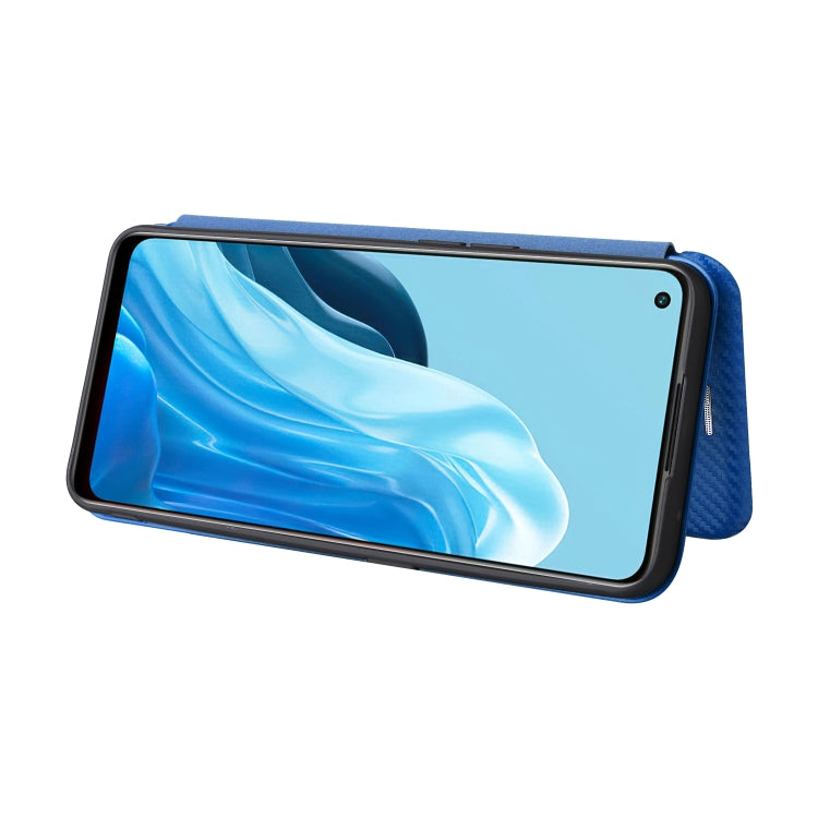 For OPPO Find X5 Lite Carbon Fiber Texture Leather Phone Case