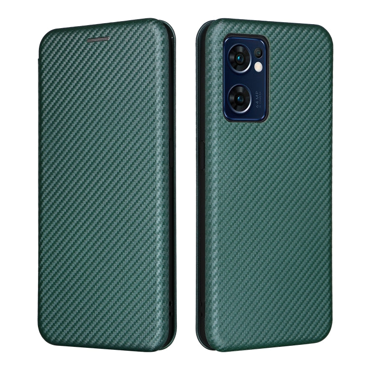 For OPPO Find X5 Lite Carbon Fiber Texture Leather Phone Case