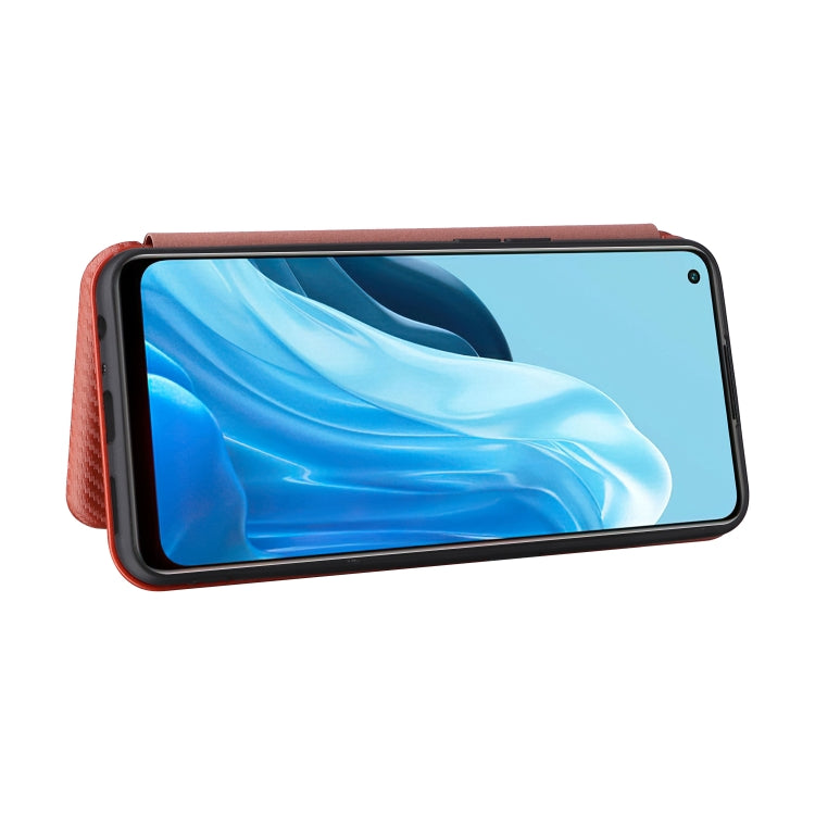 For OPPO Find X5 Lite Carbon Fiber Texture Leather Phone Case