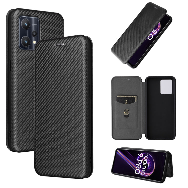 For OPPO Realme 9 Pro Carbon Fiber Texture Leather Phone Case