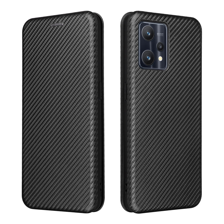 For OPPO Realme 9 Pro Carbon Fiber Texture Leather Phone Case