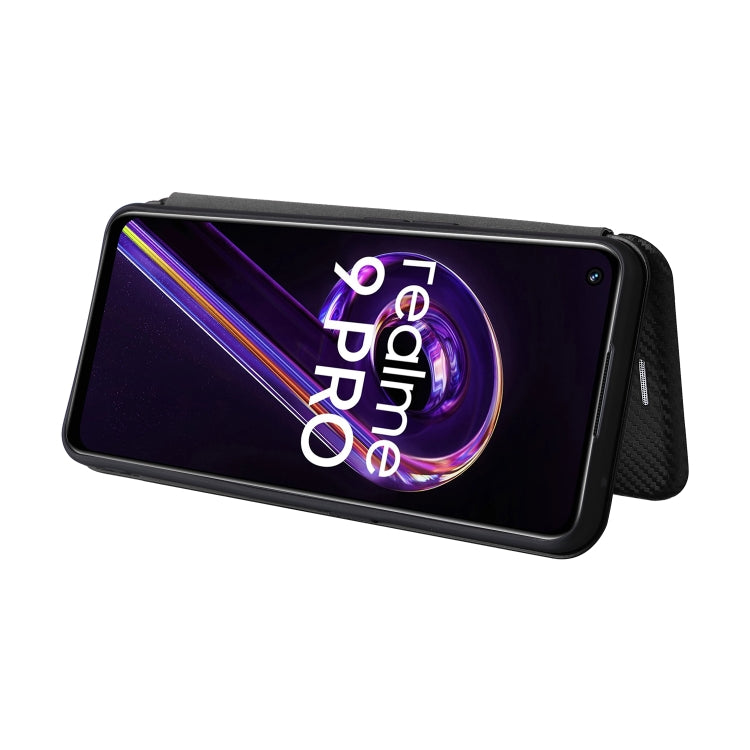 For OPPO Realme 9 Pro Carbon Fiber Texture Leather Phone Case