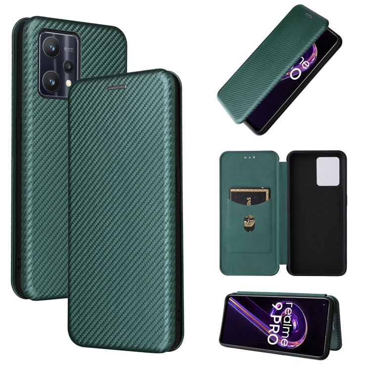 For OPPO Realme 9 Pro Carbon Fiber Texture Leather Phone Case