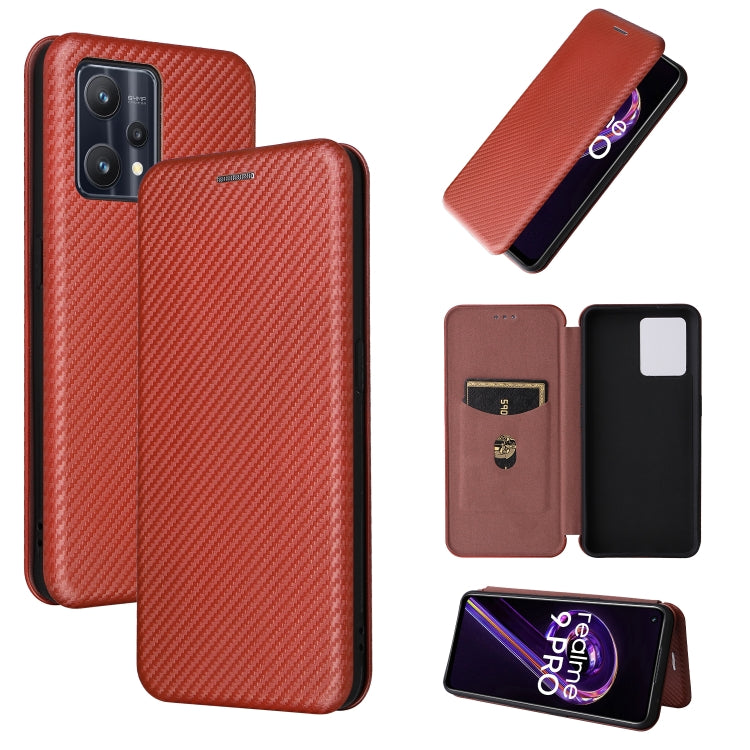 For OPPO Realme 9 Pro Carbon Fiber Texture Leather Phone Case
