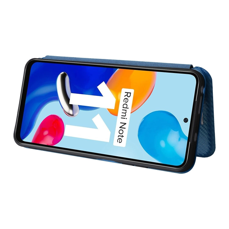 For Xiaomi Redmi Note 11 4G / Note 11S 4G Carbon Fiber Texture Leather Phone Case