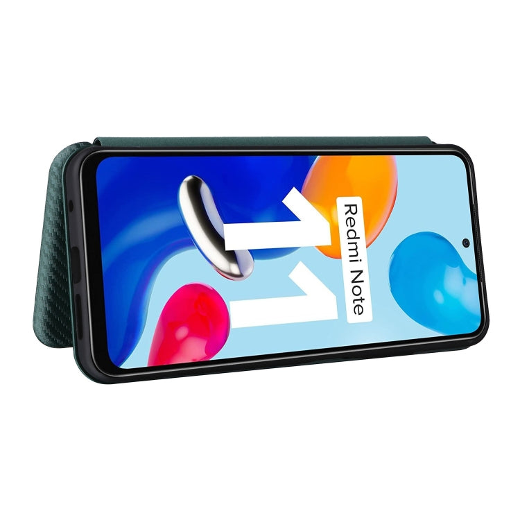 For Xiaomi Redmi Note 11 4G / Note 11S 4G Carbon Fiber Texture Leather Phone Case