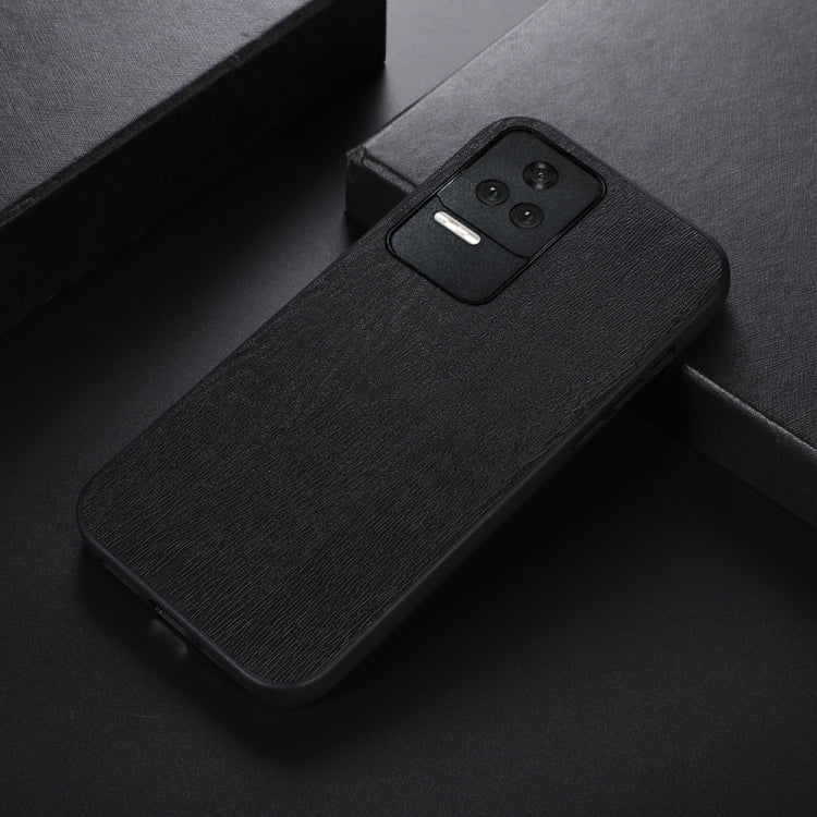 For Xiaomi Redmi K40S 5G Wood Texture PU Phone Case