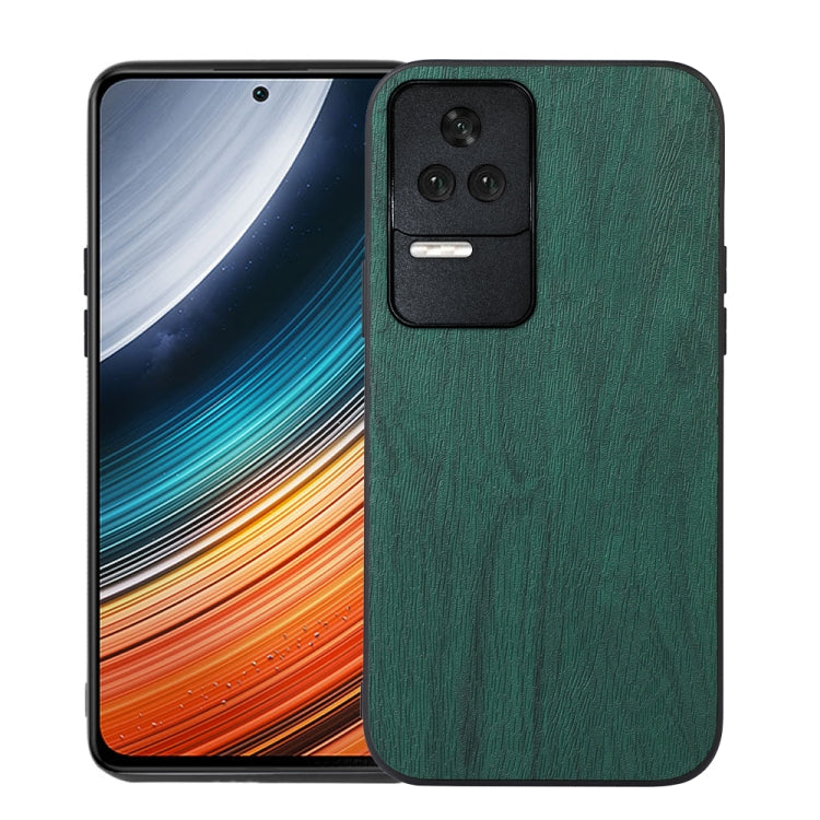 For Xiaomi Redmi K40S 5G Wood Texture PU Phone Case