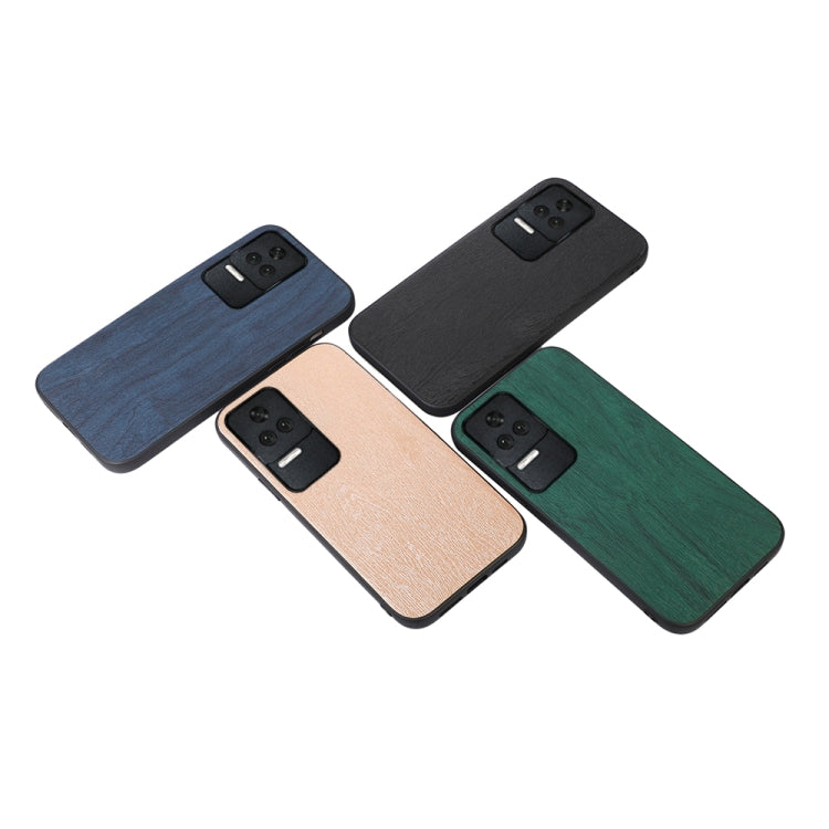 For Xiaomi Redmi K40S 5G Wood Texture PU Phone Case