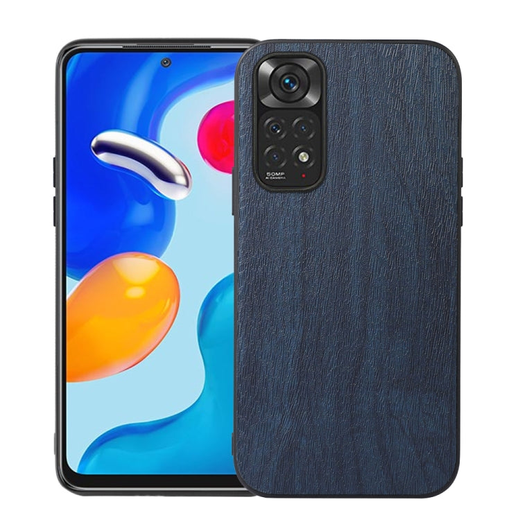 For Xiaomi Redmi Note 11 4G / Note 11S Wood Texture PU Phone Case