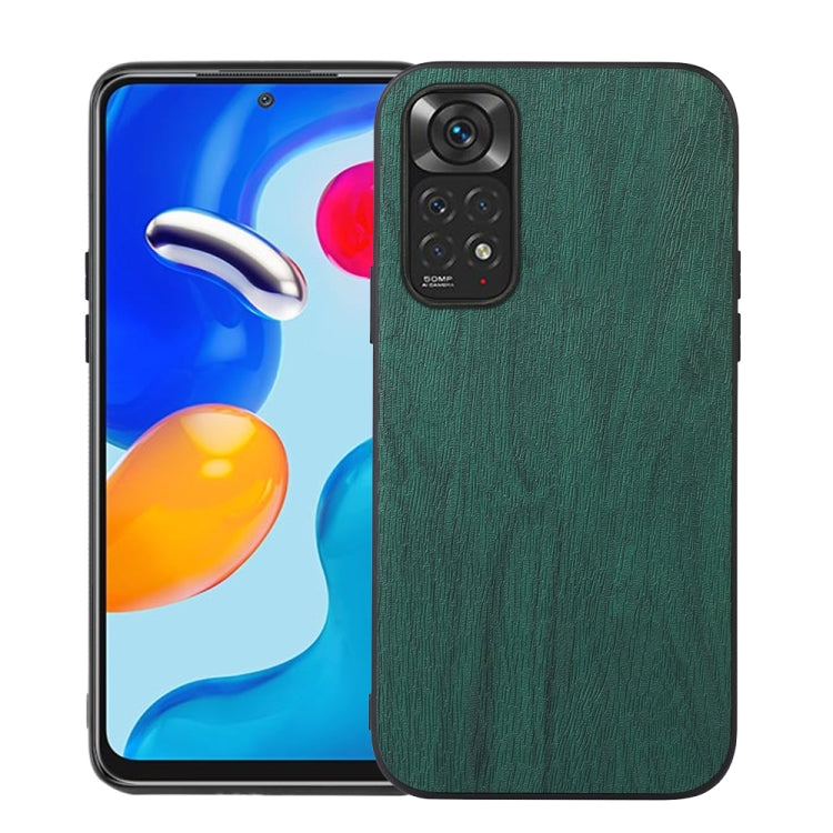 For Xiaomi Redmi Note 11 4G / Note 11S Wood Texture PU Phone Case